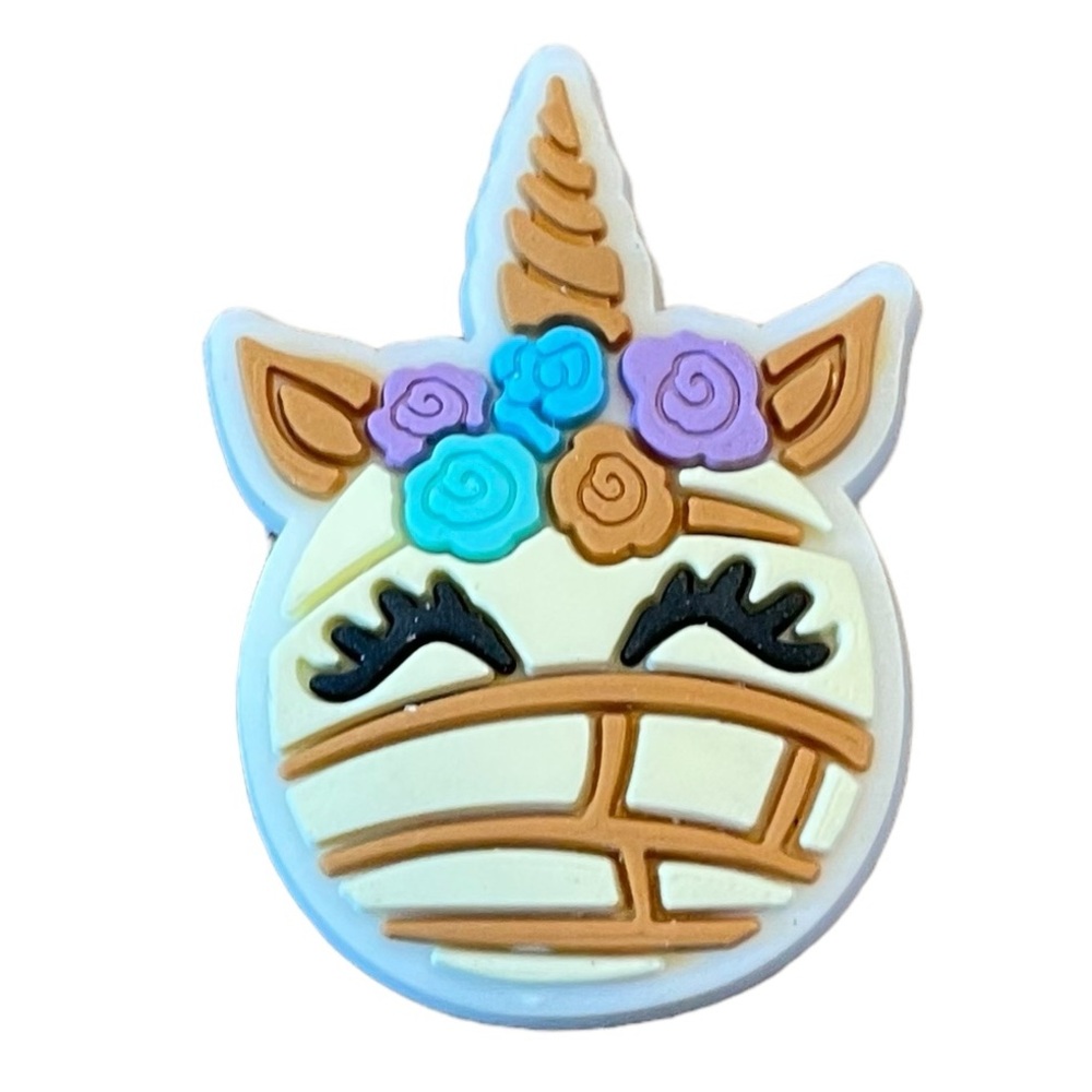 Unicorn Concha Croc Charm